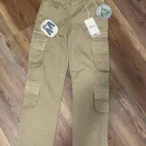 Lovegen NWT Utility Cargo Parachute Drapey Tencel Pants 
KHAKI